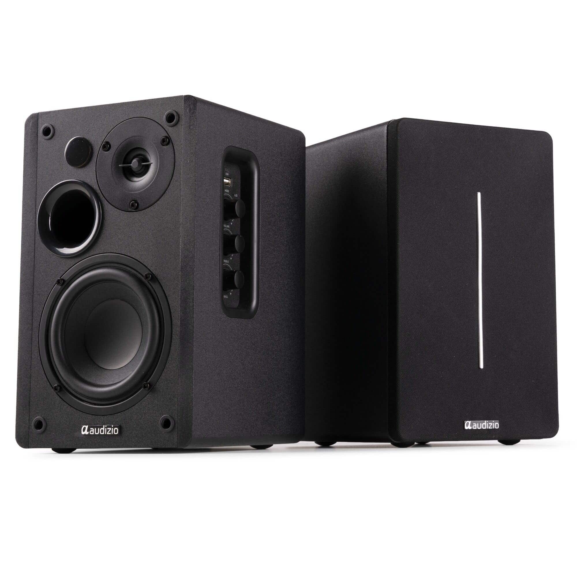 Audizio KS01B HiFi-Lautsprecher Set - Regallautsprecher - Bluetooth - 120W - Schwarz