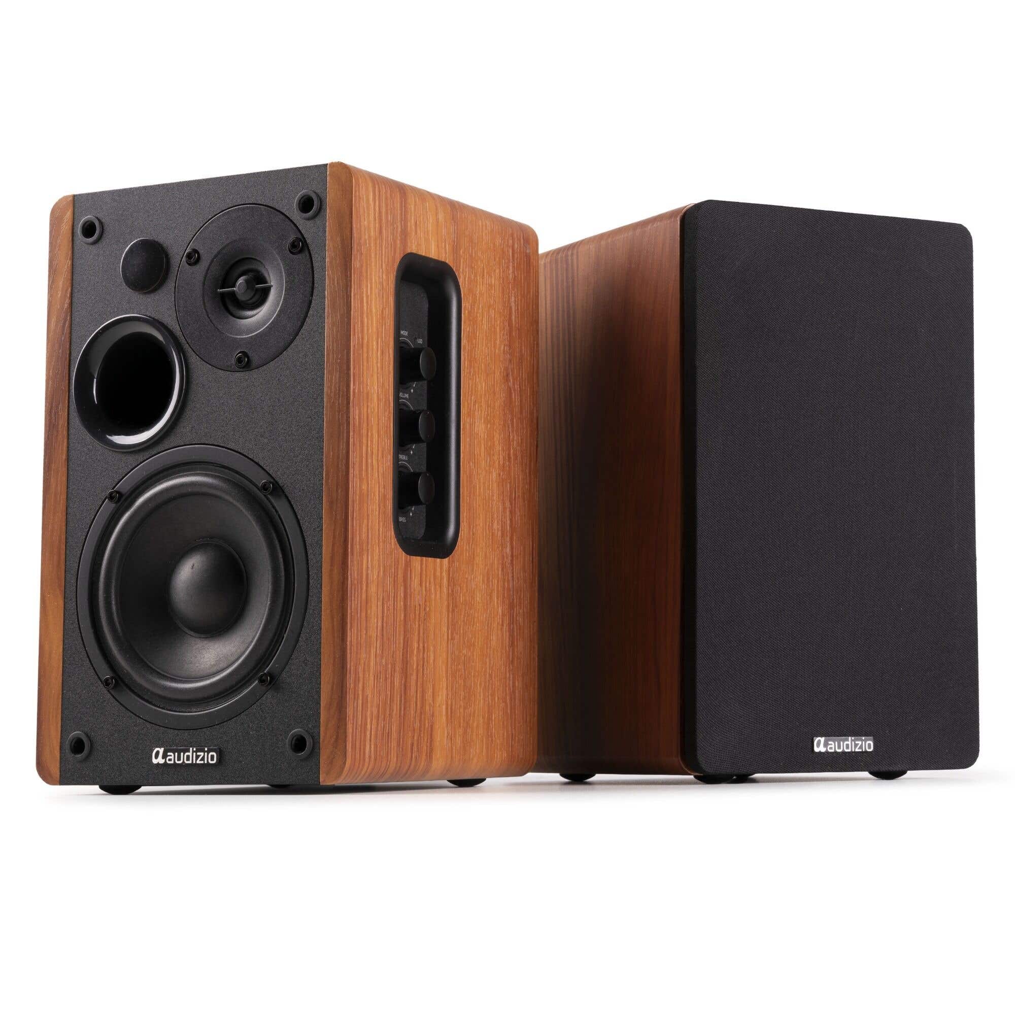B-Ware - Audizio KS01 HiFi-Lautsprecher Set - Regallautsprecher - Bluetooth - 80W - Holzoptik