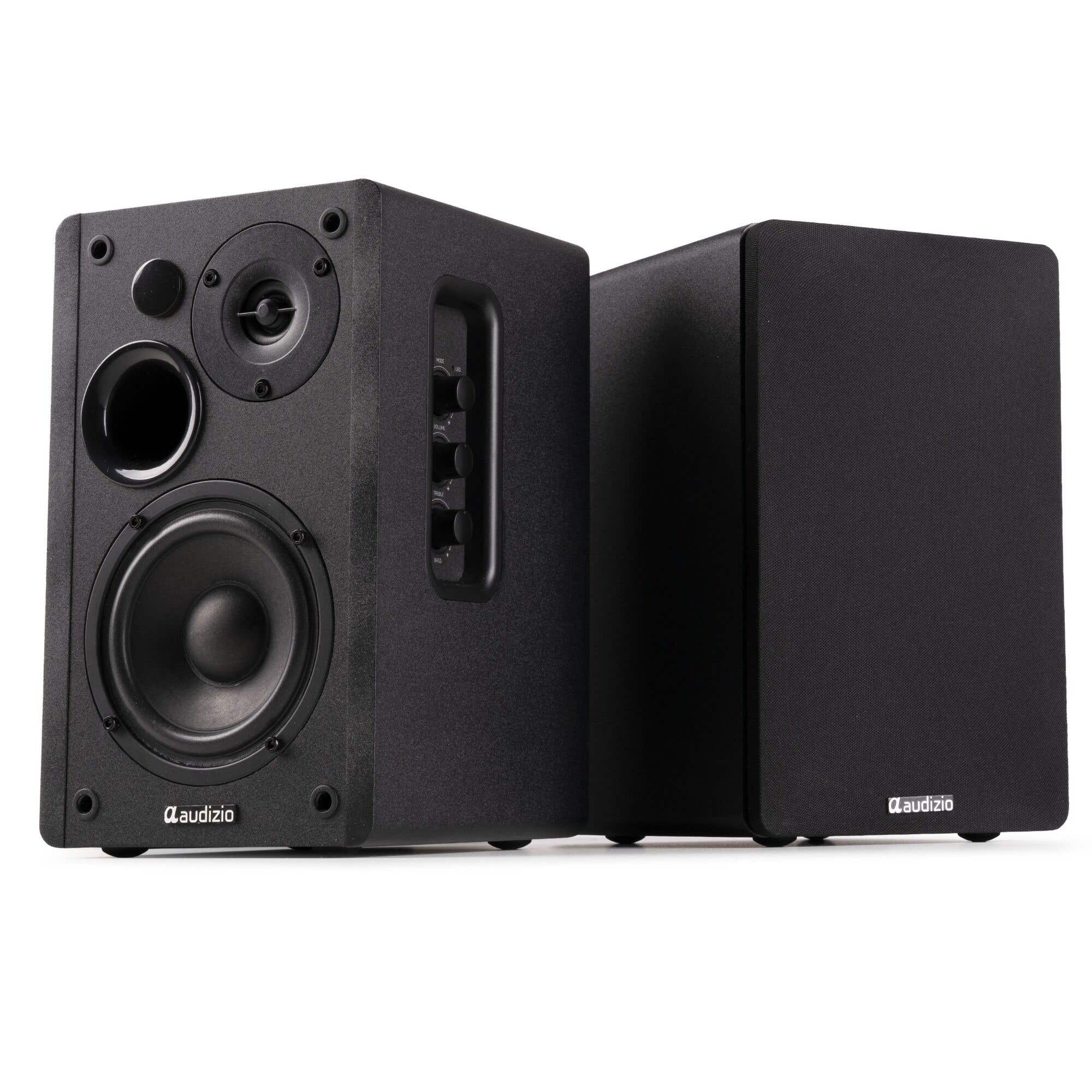 B-Ware - Audizio KS01 HiFi-Lautsprecher Set - Regallautsprecher - Bluetooth - 80W - Schwarz
