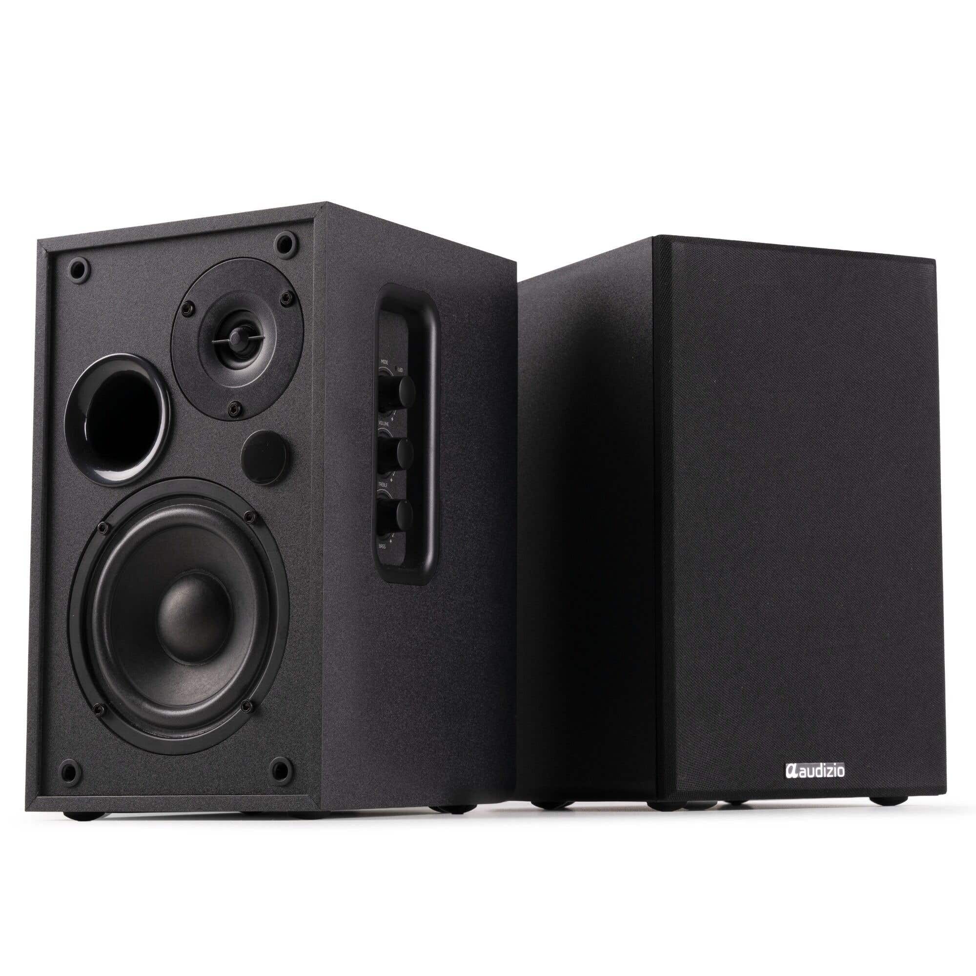 B-Ware - Audizio KS02 HiFi-Lautsprecher Set - Regallautsprecher - Bluetooth - 80W - Schwarz