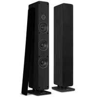 Audizio ARCO passiver HiFi-Lautsprecher Set – HiFi-Standlautsprecher 3x 4" Woofer – 320W – Schwarz