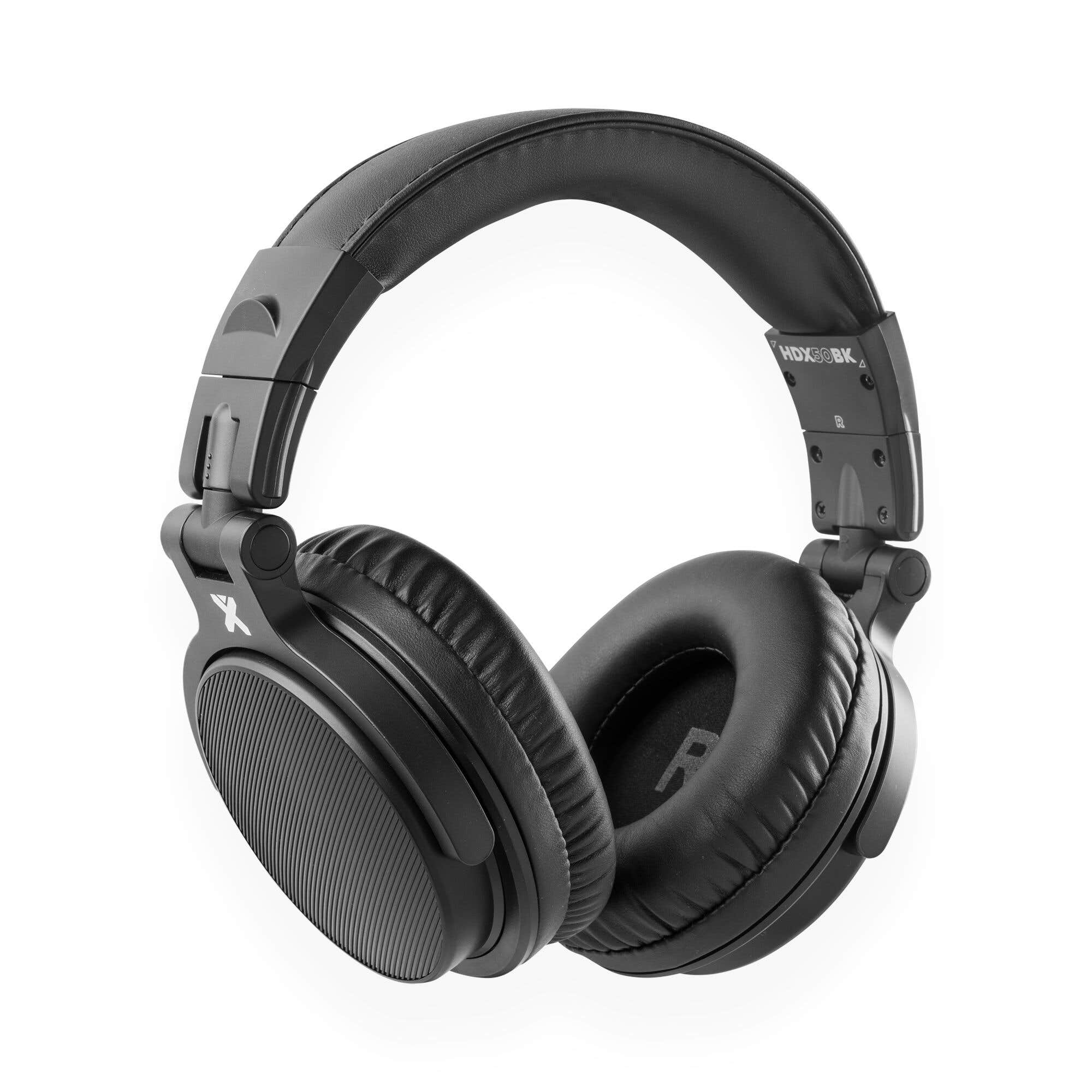 Vonyx HDX50BK DJ Kopfhörer mit Kabel – Over-Ear DJ Headphones – Einsteiger DJ Kopfhörer – Schwarz