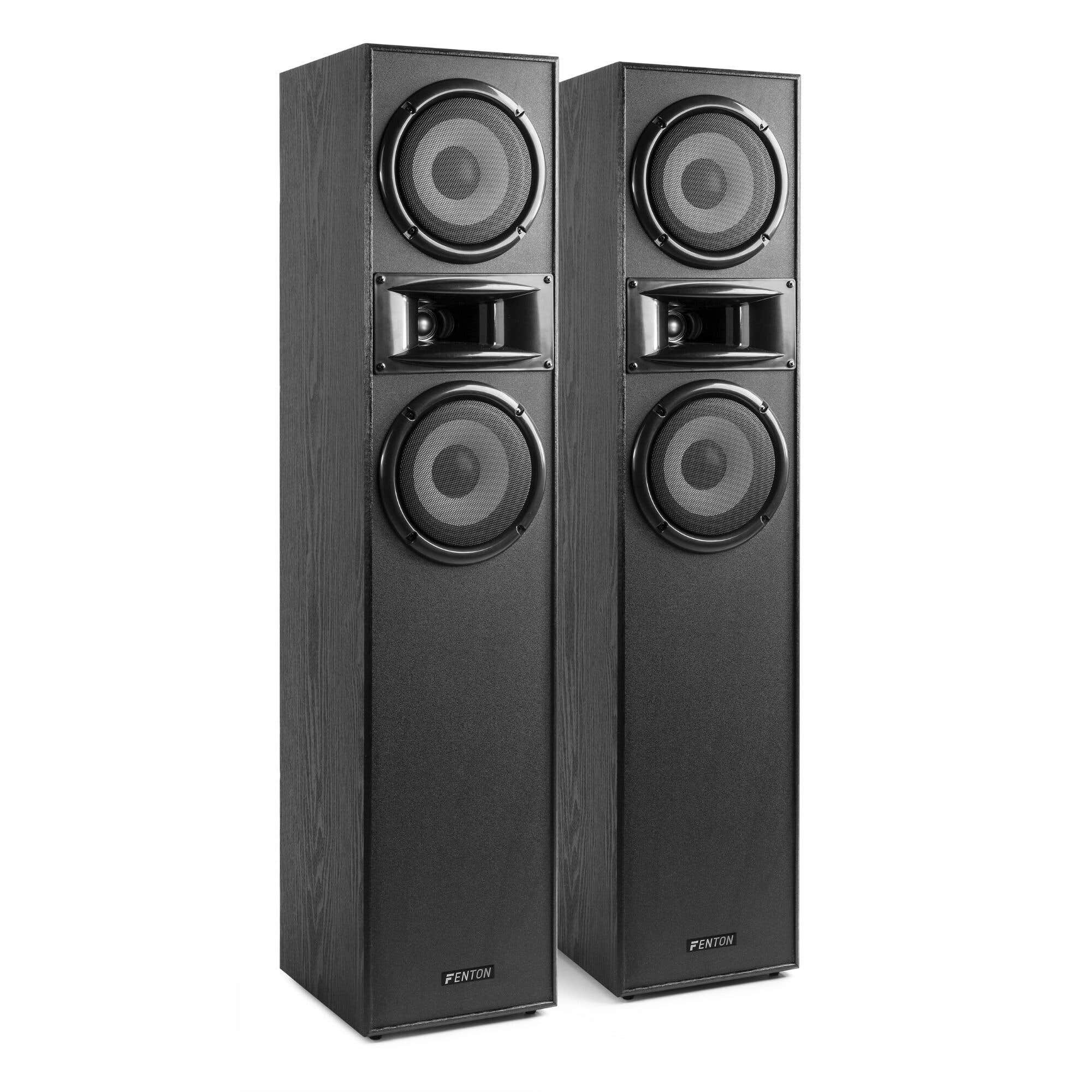 Fenton SHF700B HiFi-Lautsprecher-Set 400 Watt – 2x 6,5 Zoll – Schwarz