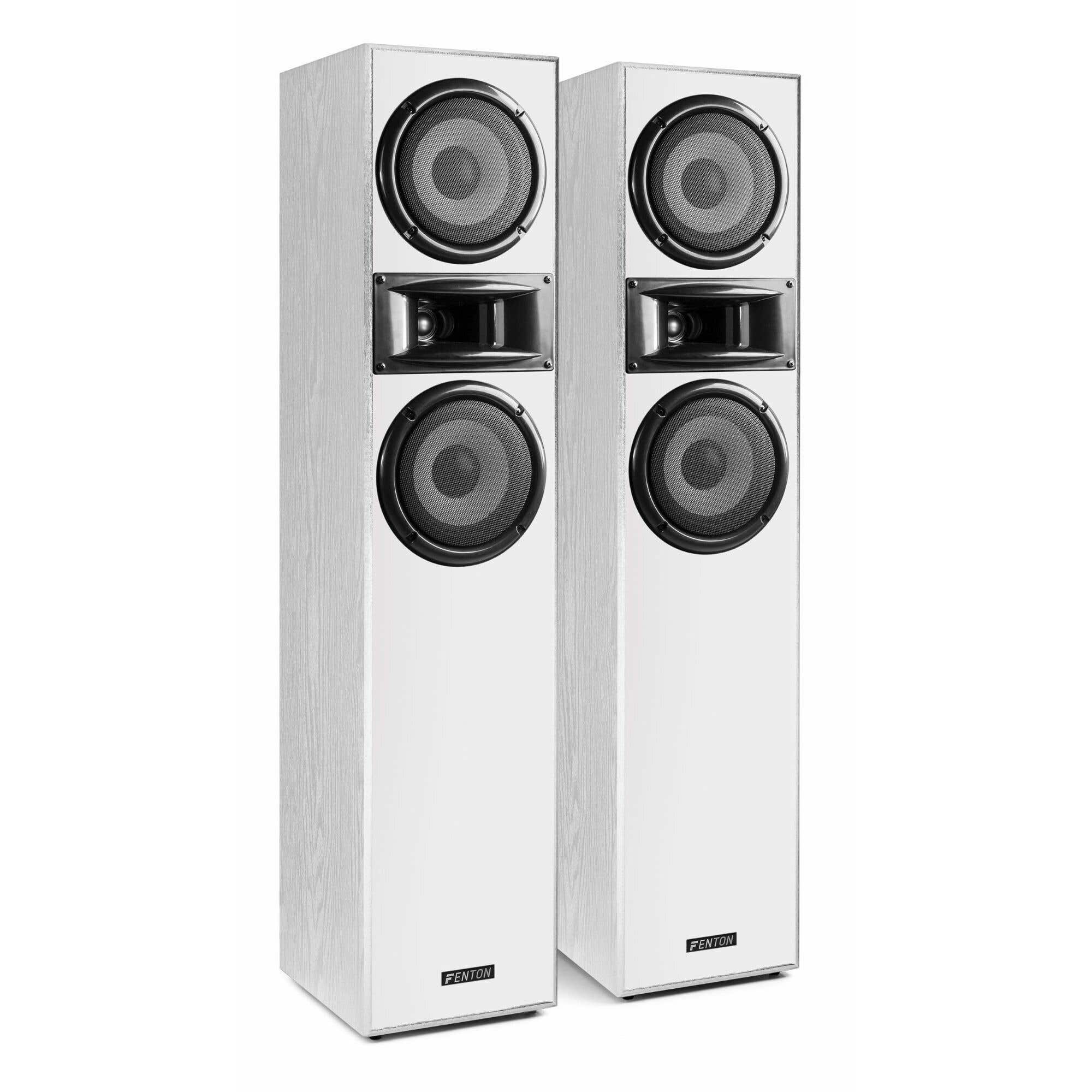 Fenton SHF700W HiFi-Lautsprecherset 400 Watt - 2x 6,5 Zoll – Weiß