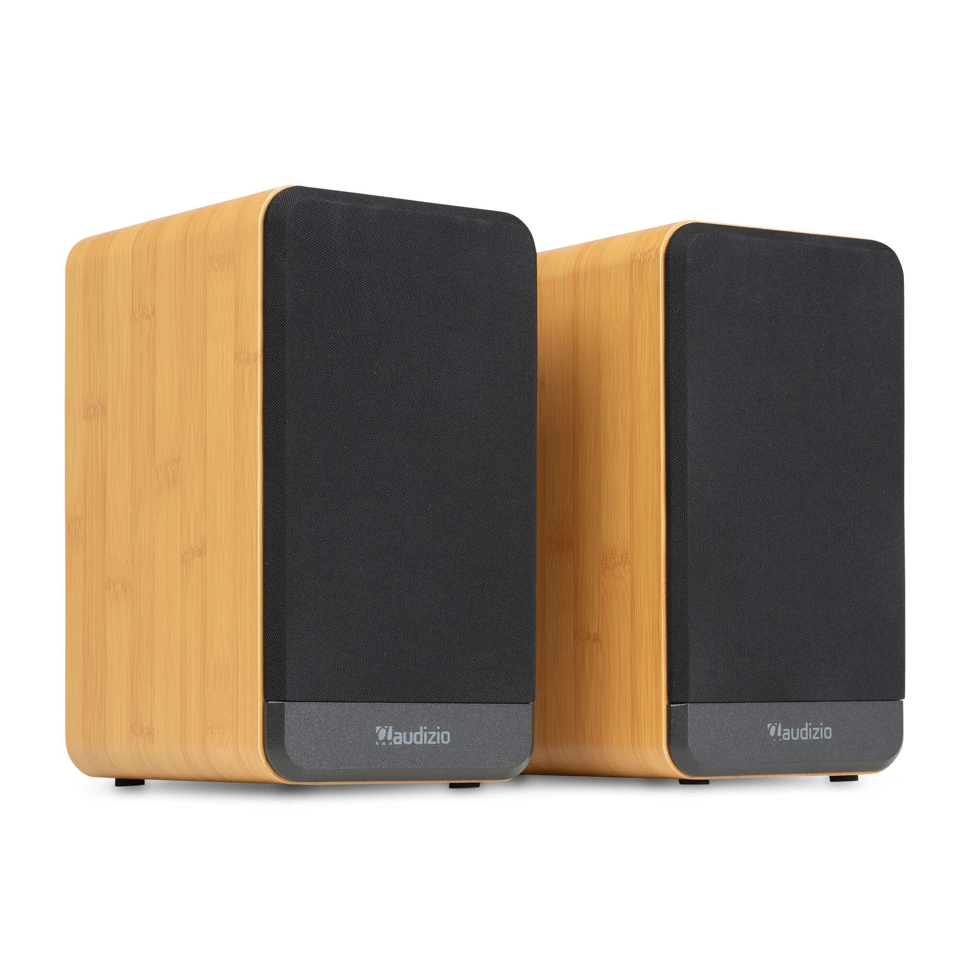 B-Ware - Audizio BS10 HiFi-Lautsprecher Set - Regallautsprecher - Bluetooth - 80W - Bambus
