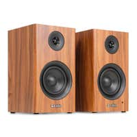 B-Ware - Audizio BS15 HiFi-Lautsprecher Set - Regallautsprecher - Bluetooth - 60W - Holzoptik