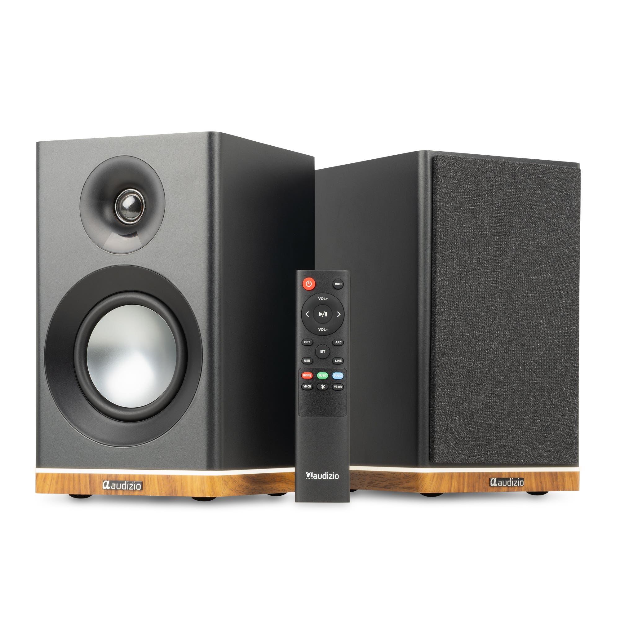 Audizio KS12 aktives HiFi-Lautsprecherset - HDMI & Bluetooth - Ambientebeleuchtung - 80 W - Schwarz