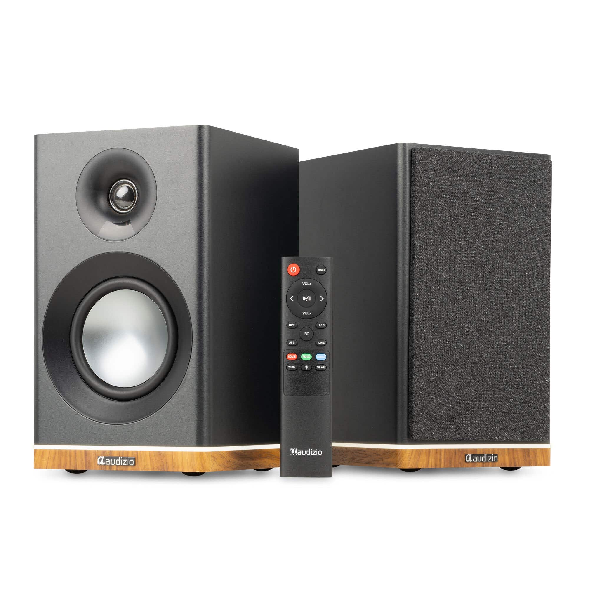 B-Ware - Audizio KS12 aktives HiFi-Lautsprecherset - HDMI & Bluetooth - Ambientebeleuchtung - 80 W - Schwarz