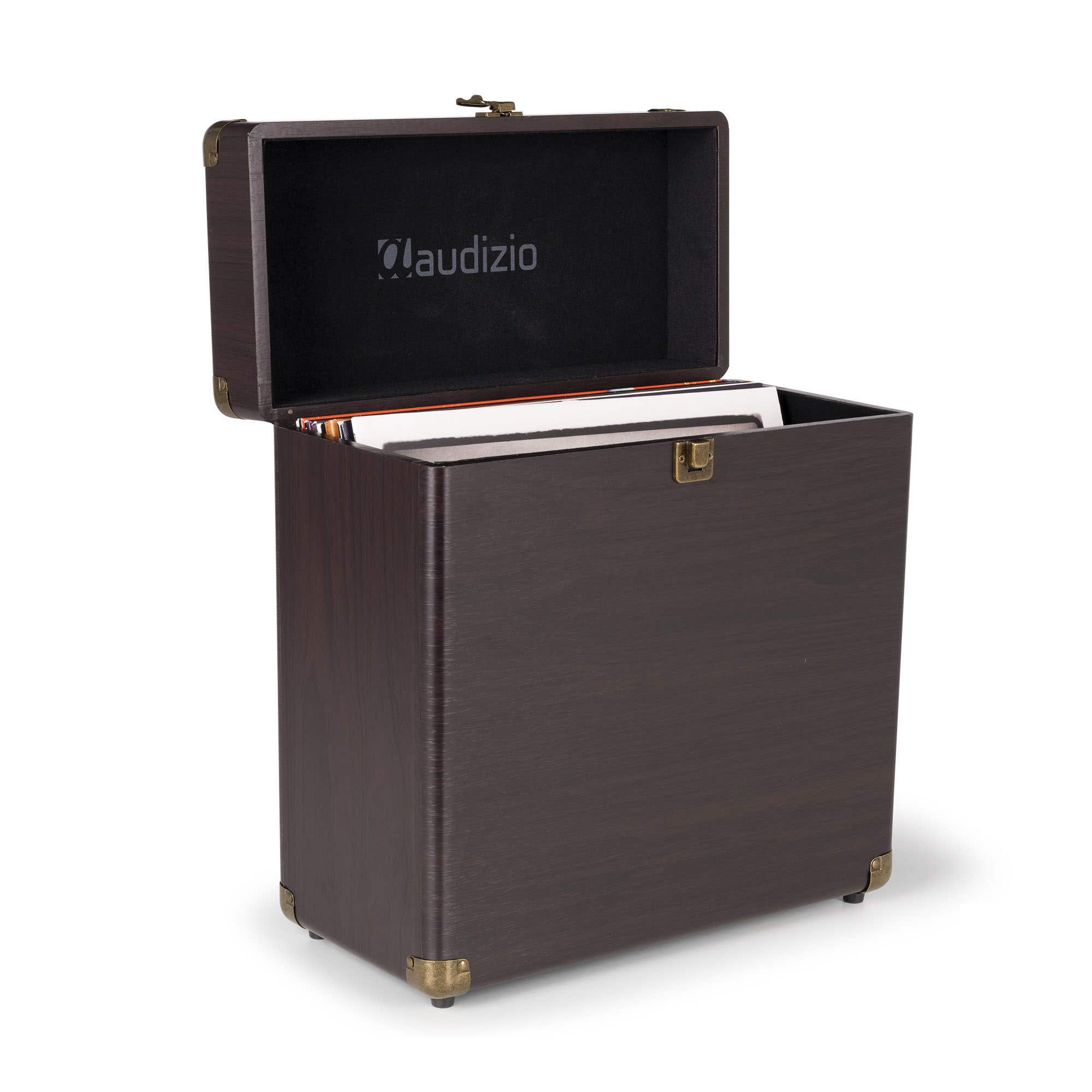 B-Ware - Audizio RC32 Plattenkoffer für 30 bis 35 Schallplatten - Dunkel Braun