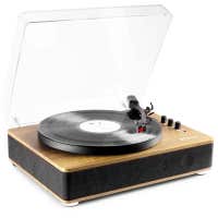 Fenton RP162LW HiFi-Retro-Schallplattenspieler mit Bluetooth und Lautsprechern - Holz Hell