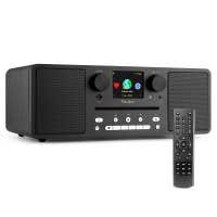 Audizio Naples Stereo-DAB-Radio mit CD-Player, Bluetooth, UKW und Internetradio - 60W - Schwarz