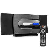 Audizio Tours DAB-Stereoanlage mit CD-Player, Bluetooth, FM-Radio und MP3-Player - 80W - Schwarz