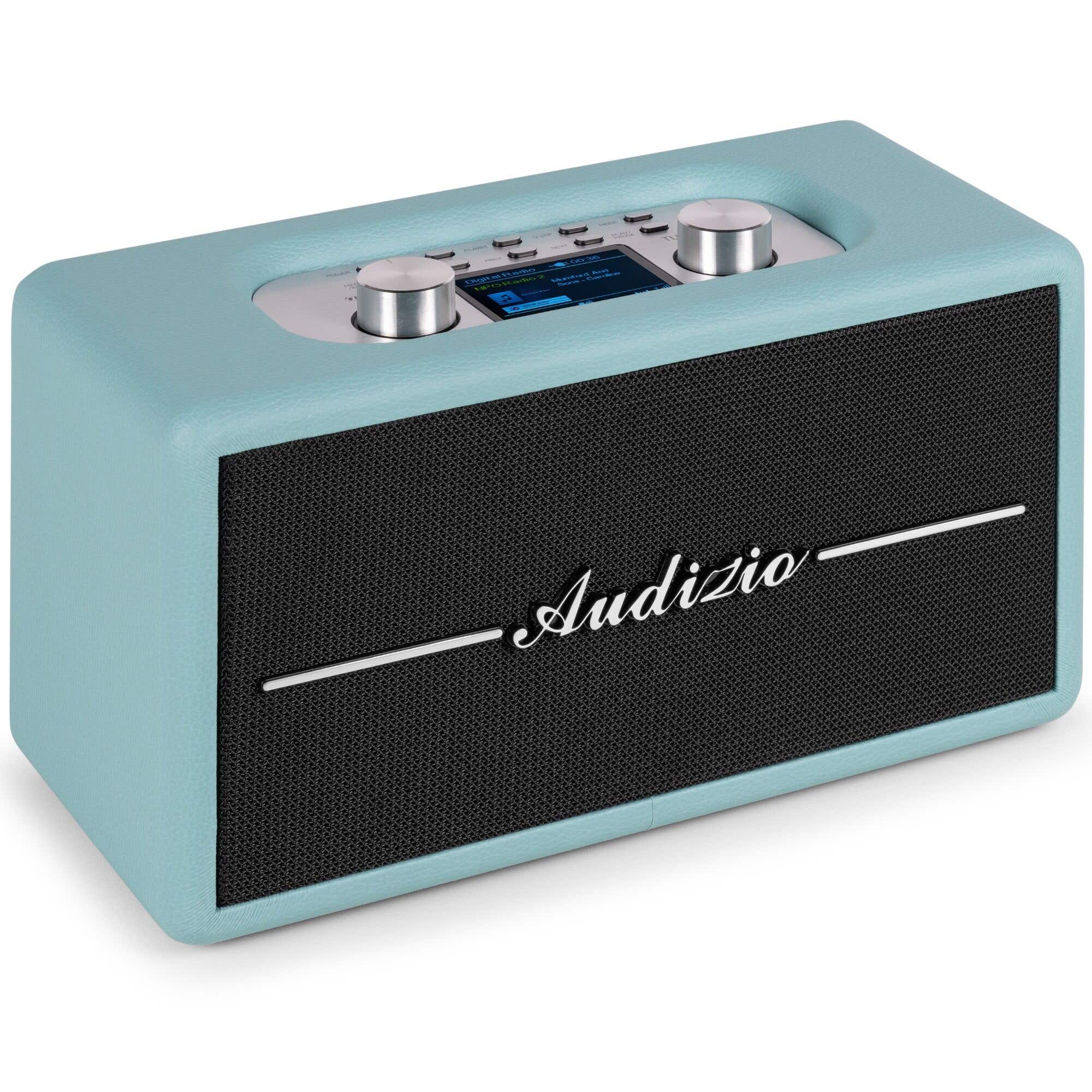 Audizio Tune60 Retro Bluetooth Lautsprecher - Kabellos mit Fernbedienung - Blau