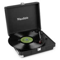 B-Ware - Audizio RP111BK Retro Plattenspieler mit Lautsprechern - 3 Geschwindigkeiten - Schwarz