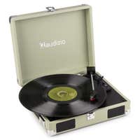 Audizio RP111G Retro Plattenspieler mit Lautsprechern - 3 Geschwindigkeiten - Grün