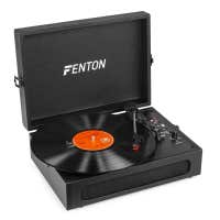 Fenton RP118B Plattenspieler Koffer mit Bluetooth Sender und Empfänger - Schwarz
