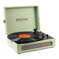 Fenton RP118C Plattenspieler Koffer mit Bluetooth Sender und Empfänger - grünschwarz