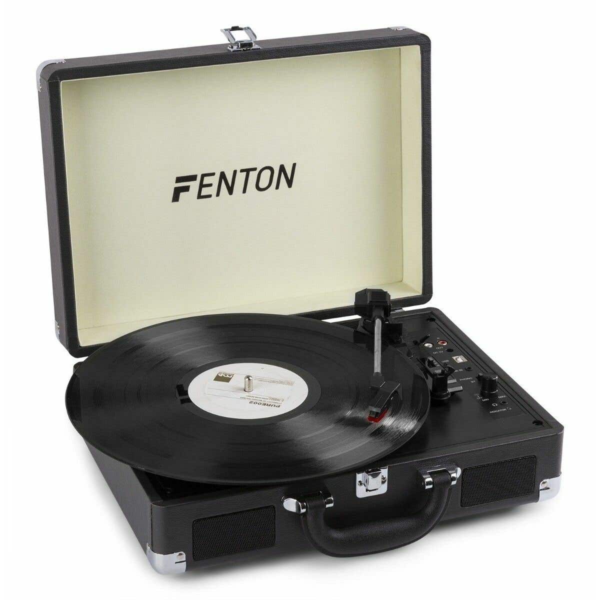 Fenton RP115C Plattenspieler mit Bluetooth und USB – Schwarz