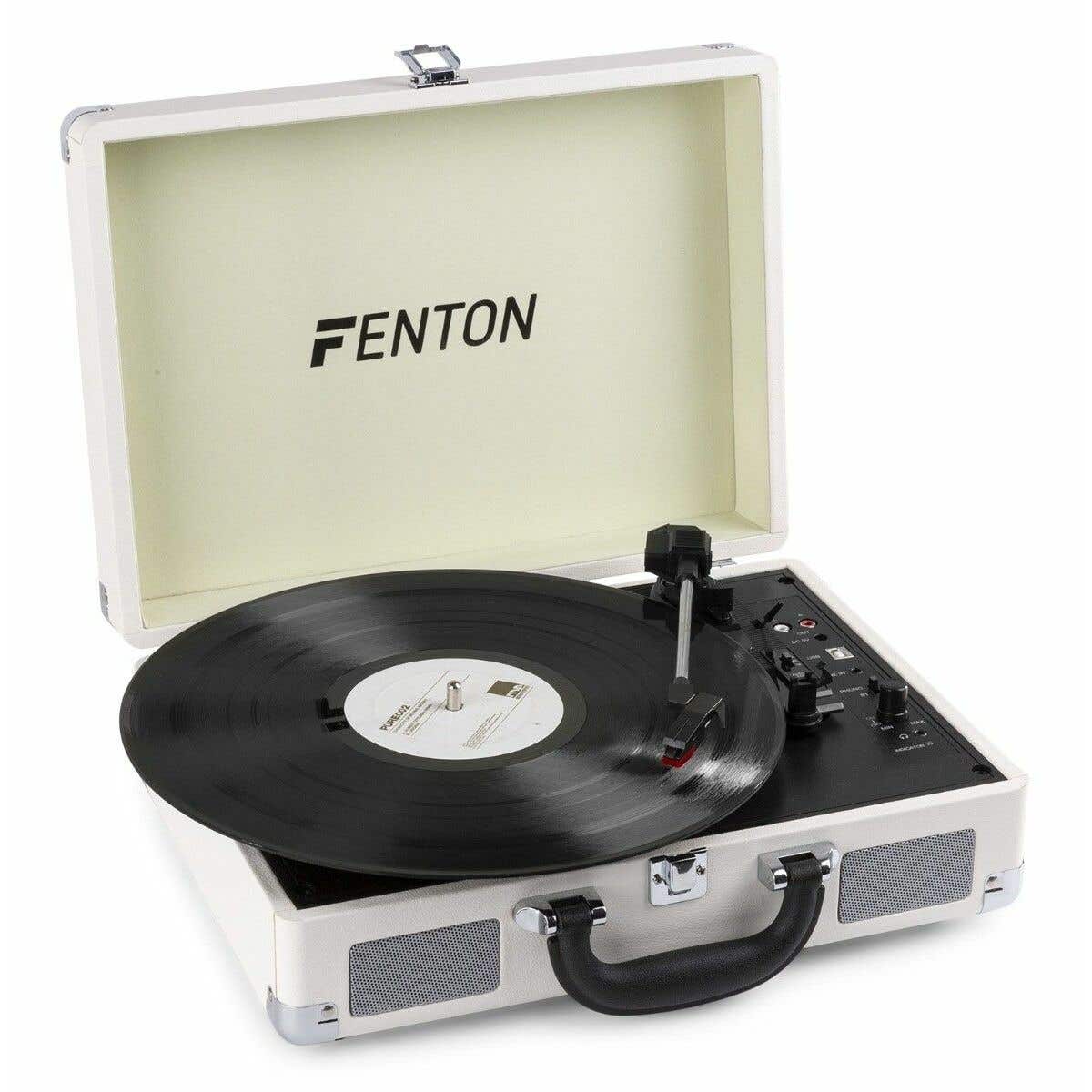 Fenton RP115D Plattenspieler mit Bluetooth und USB – weiß