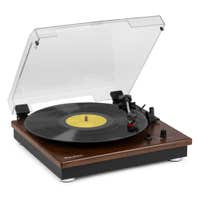 Audizio RP112D Plattenspieler mit Bluetooth IN/OUT und eingebauten Lautsprechern – Dunkelbraun