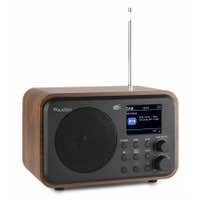 B-Ware - Audizio Milan, tragbares DAB-Radio mit Bluetooth, UKW-Radio und Akku – holzfarben