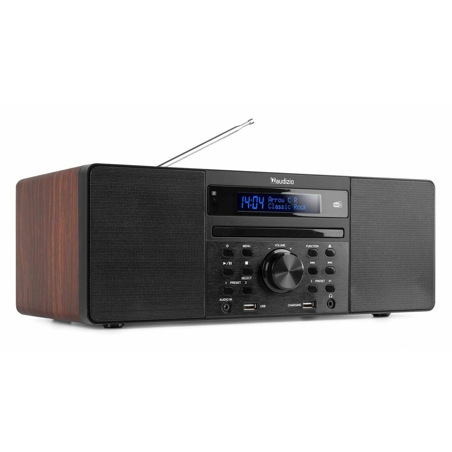 B-Ware - Audizio Prato Kompaktanlage mit DAB-Radio, Bluetooth, USB, MP3 & CD-Player - Holz