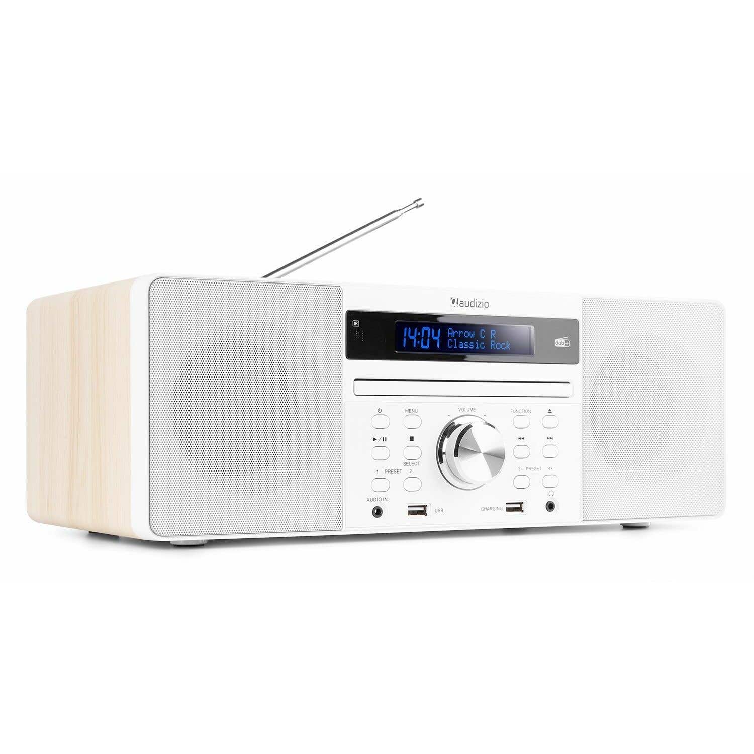 B-Ware - Audizio Prato Mikroanlage mit DAB-Radio, Bluetooth, USB-MP3- und CD-Player – Weiß