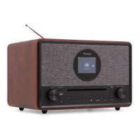 B-Ware - Audizio Lucca Stereo DAB Radio mit CD-Player, Internetradio, Bluetooth und MP3-Player - Dunkelbraun
