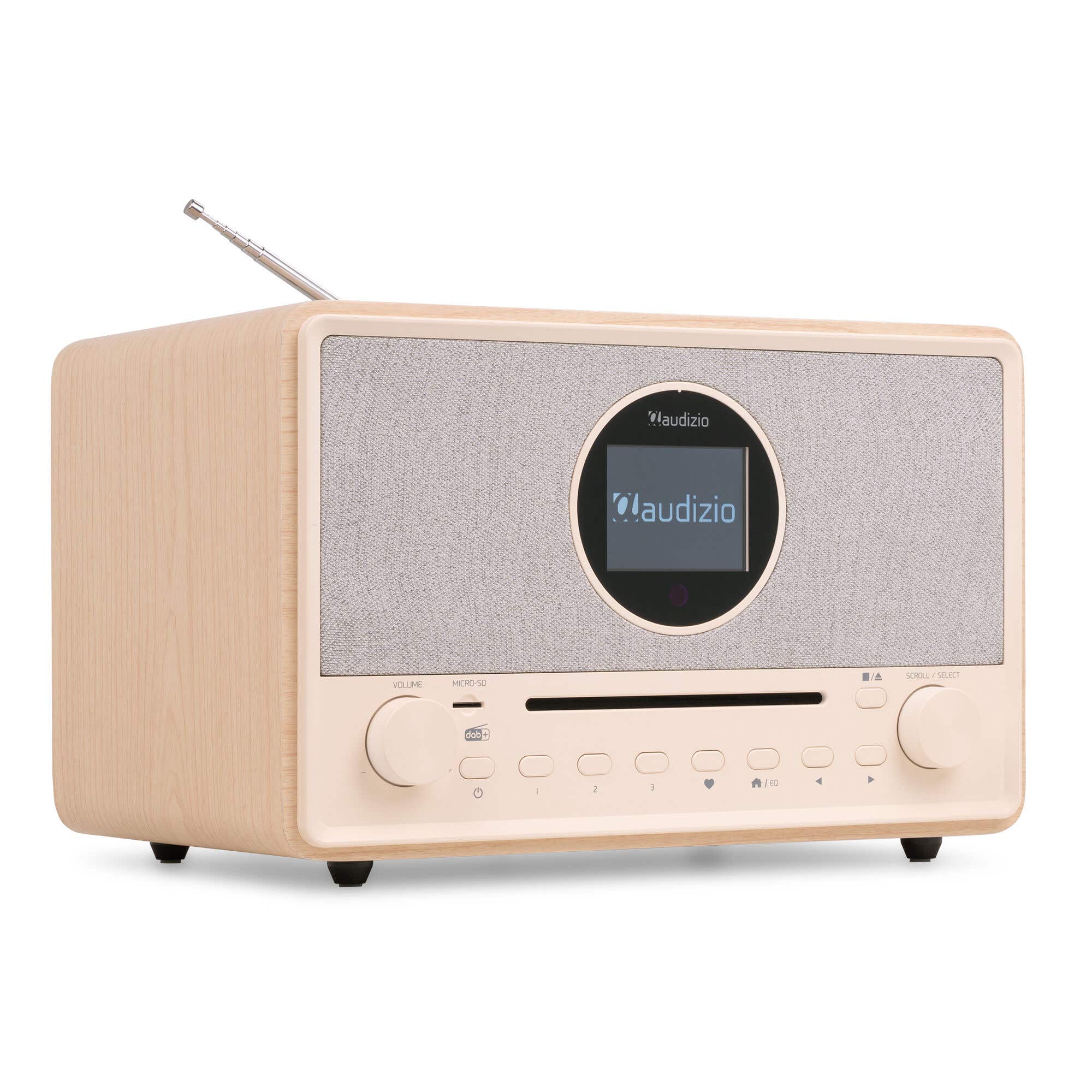 B-Ware - Audizio Lucca Stereo DAB Radio mit CD-Player, Internetradio, Bluetooth und MP3-Player - Creme