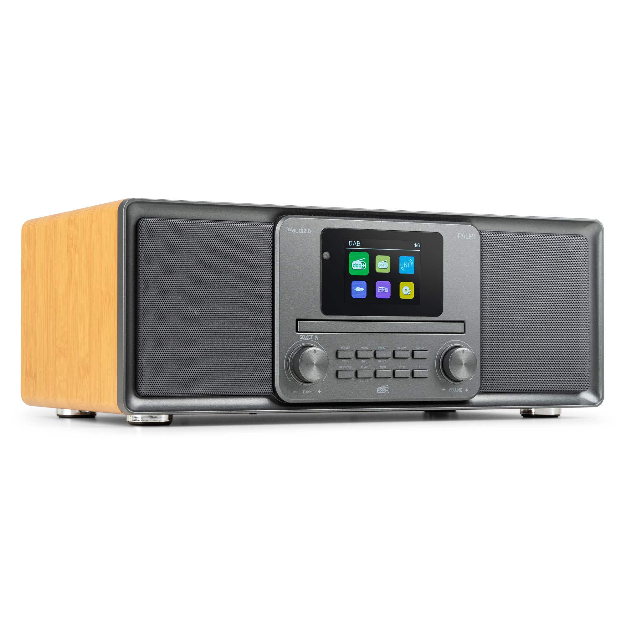 B-Ware - Audizio Palmi DAB Radio - Radio mit CD Player - Bluetooth - DAB+ und FM - Bambus