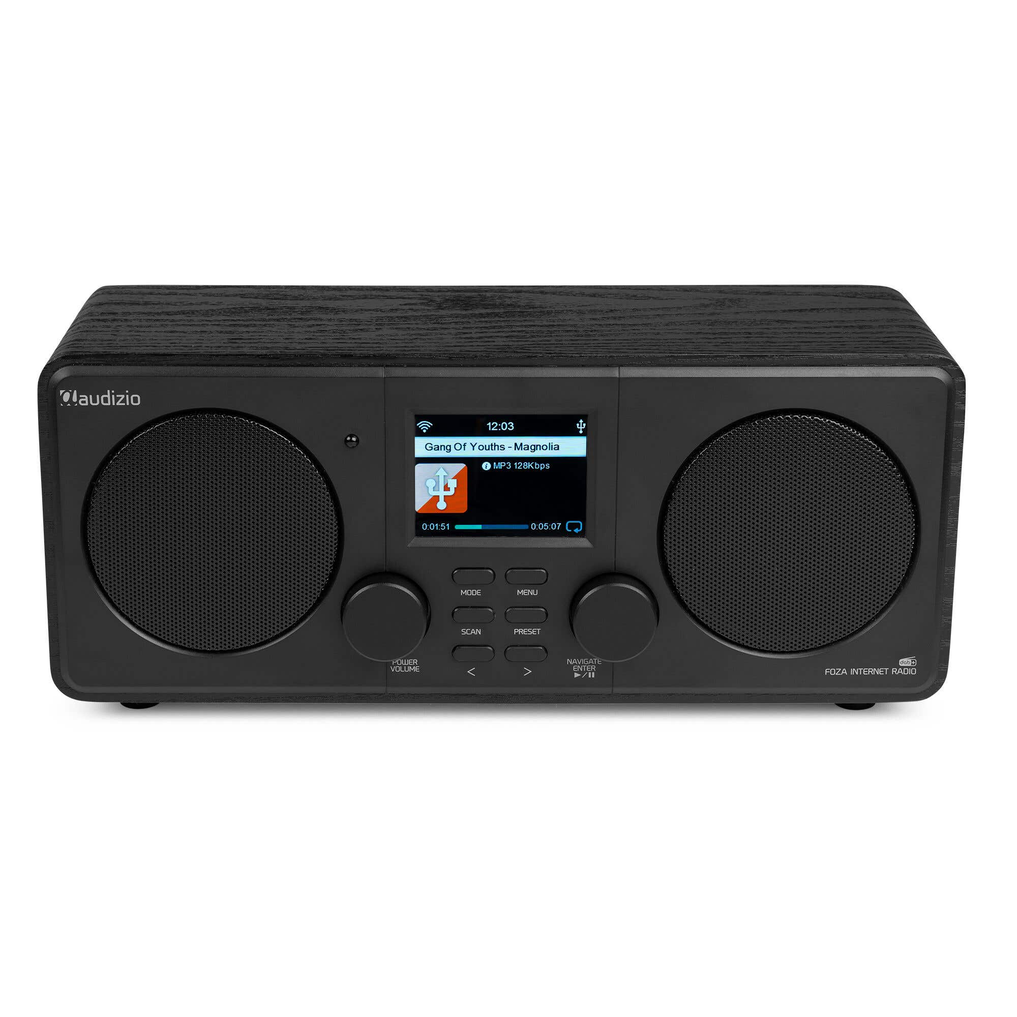 Audizio Foza WIFI Internet Radio mit DAB+ in Schwarz
