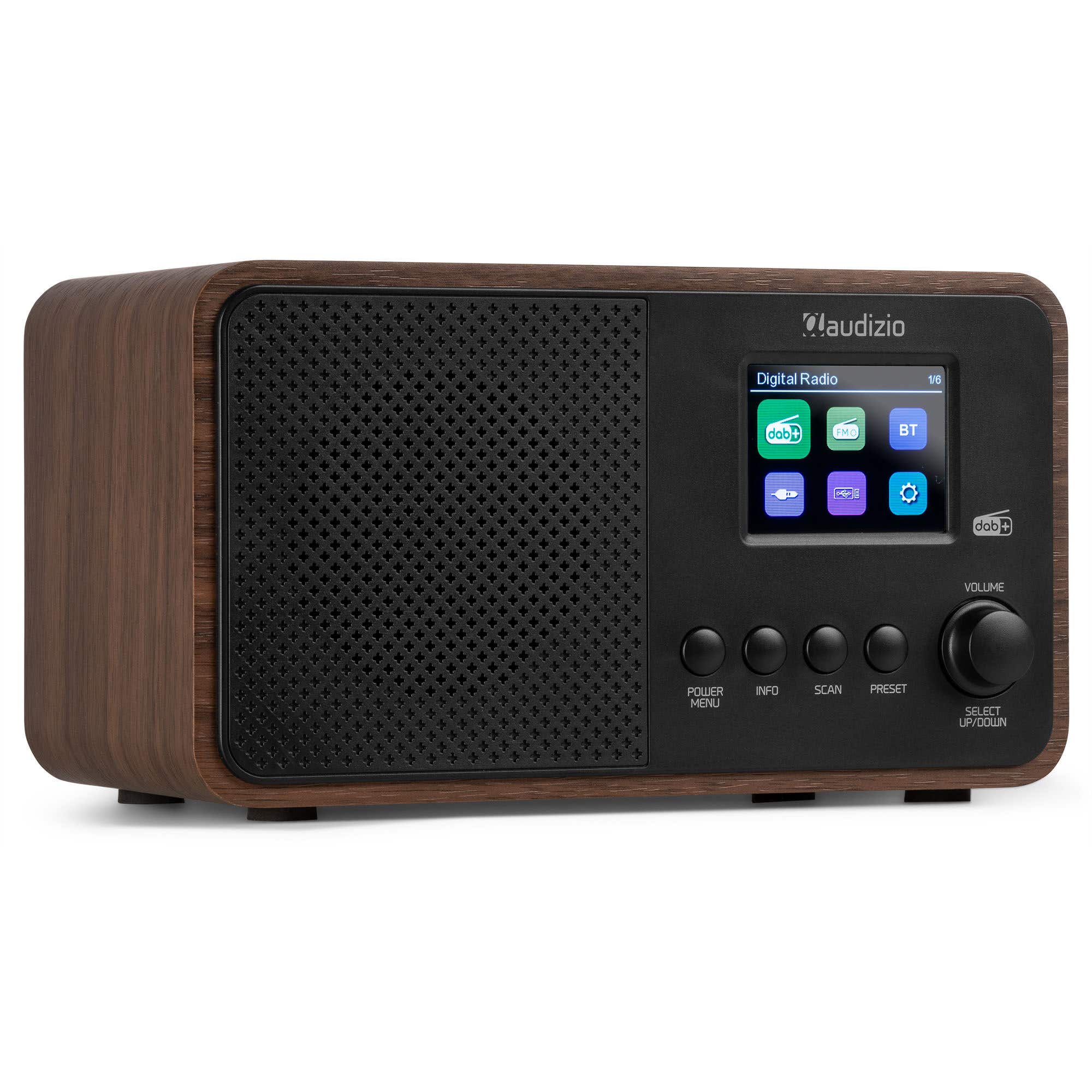 Audizio Avio DAB Radio – Radio mit UKW, DAB+, Bluetooth und USB – Holzoptik