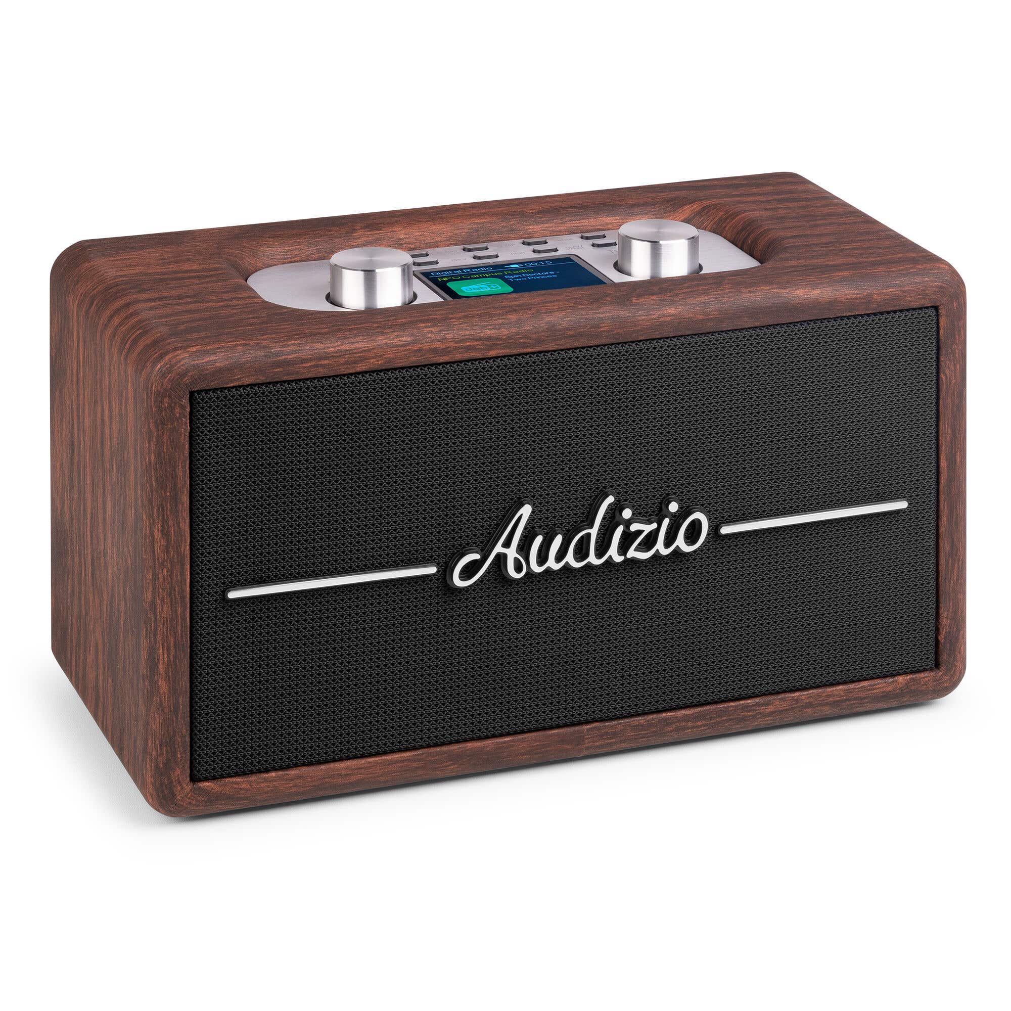 Audizio Tune60 Retro Radio - Bluetooth Radio mit DAB+ und FM - Tragbares Vintage Radio - Dunkelbraun