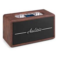 Audizio Tune60 Retro Bluetooth Lautsprecher - Kabellos mit Fernbedienung - Dunkelbraun