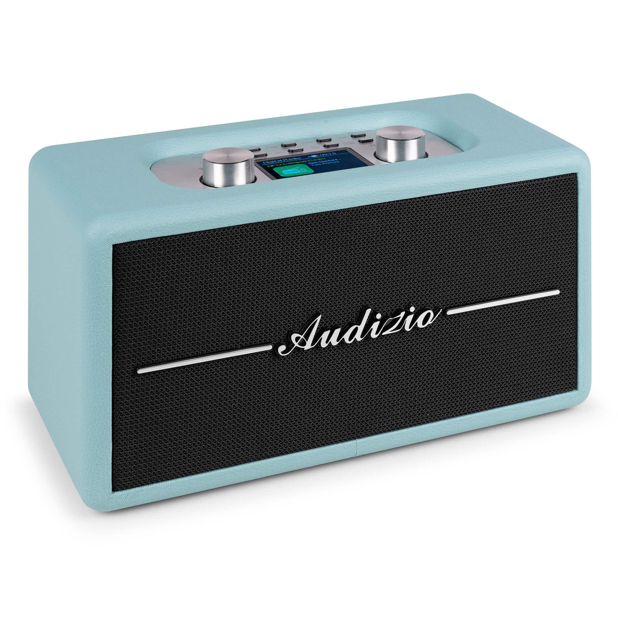Audizio Tune60 Retro Radio - Bluetooth Radio mit DAB+ und FM - Tragbares Vintage Radio - 40W - Blau