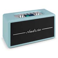 Audizio Tune60 Retro Radio - Bluetooth Radio mit DAB+ und FM - Tragbares Vintage Radio - 40W - Blau