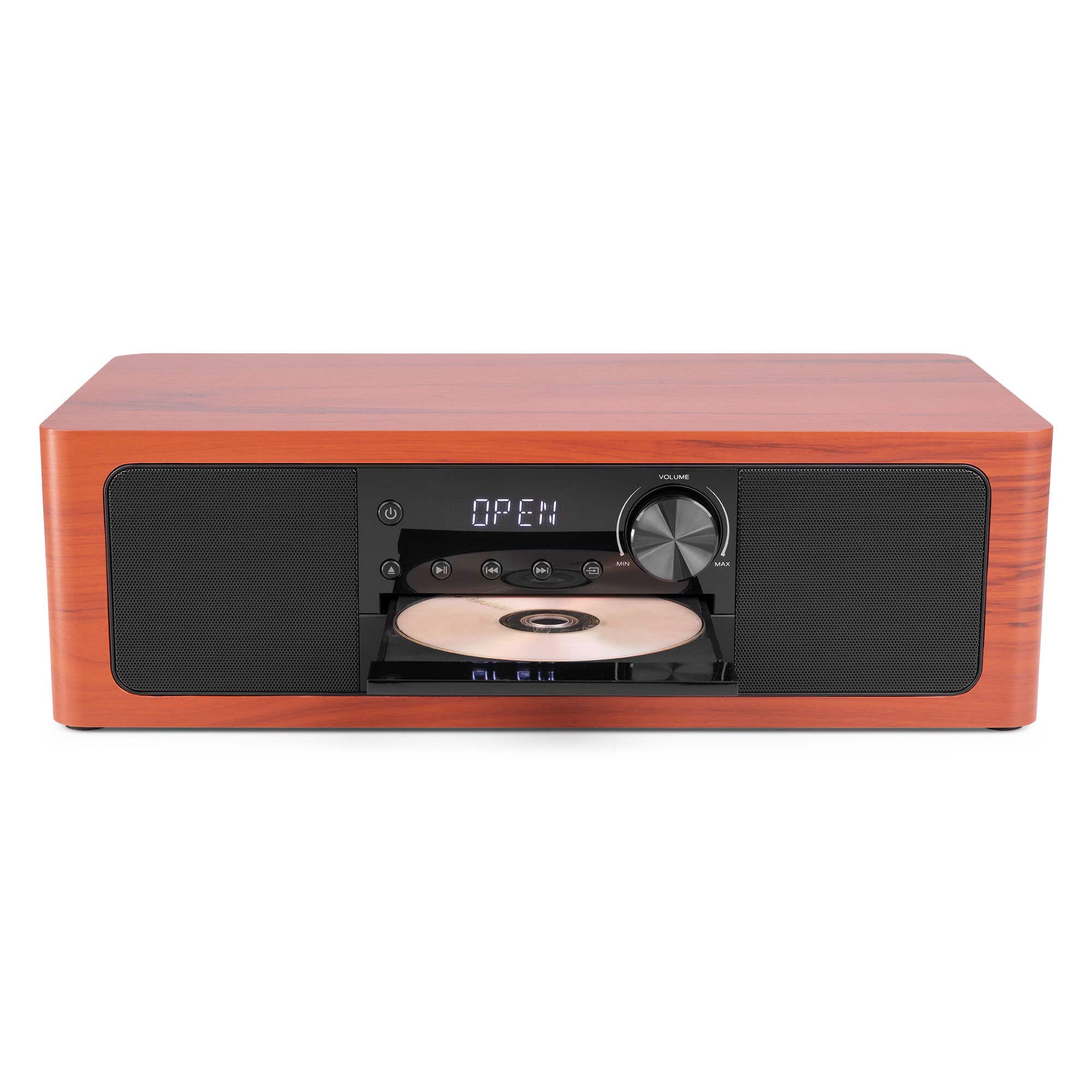 Audizio Lunata Premium DAB Radio – Radio mit CD Player, Bluetooth & Lautsprecher – Kirschholz