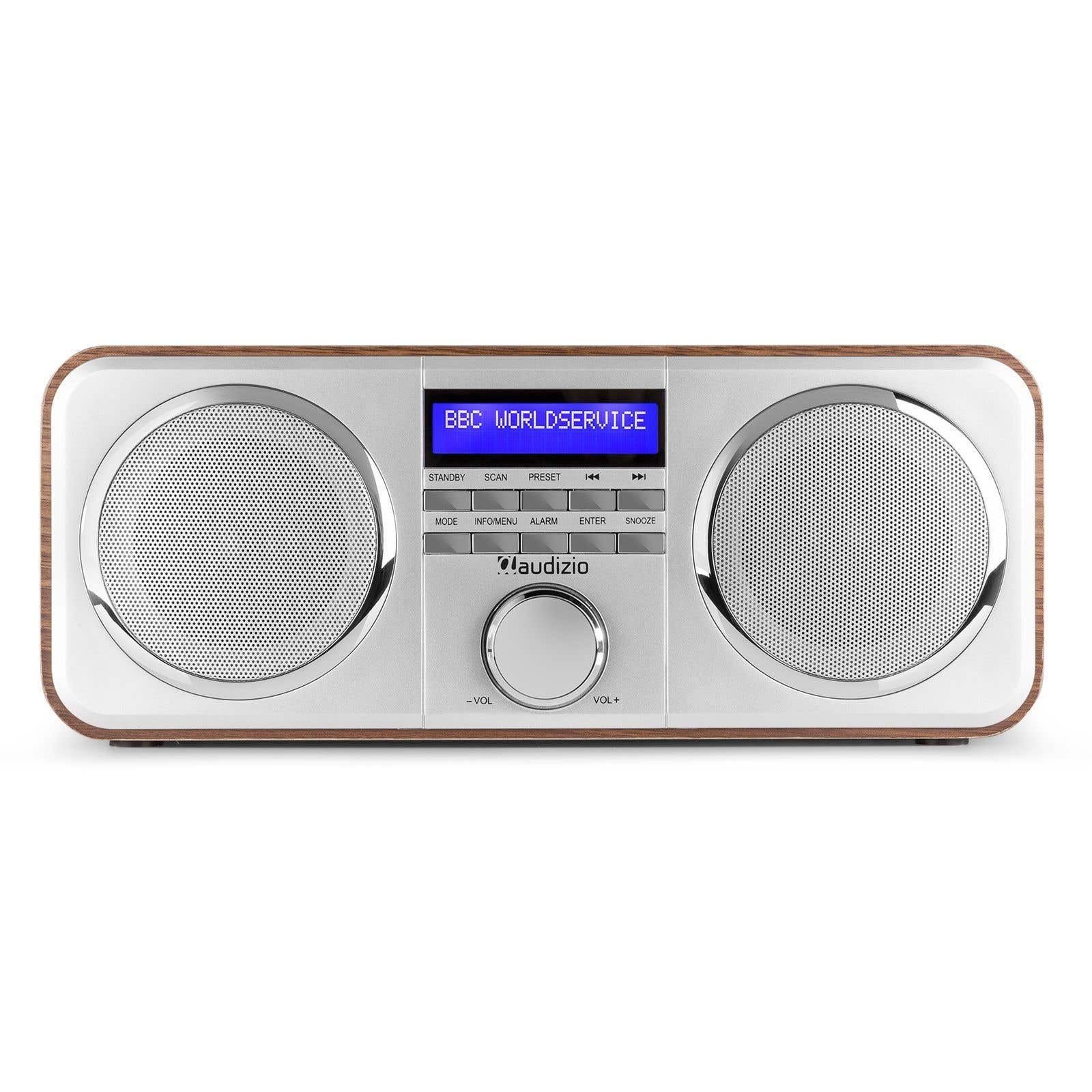 Audizio Novara Stereo DAB-Radio und FM-Radio - 40 Watt - Silber