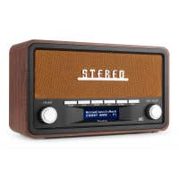 B-Ware - Audizio Foggia Retro DAB Radio - DAB+ Radio mit Bluetooth und Wecker - Stereoradio - 50W - Braun
