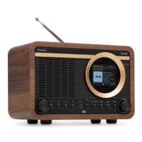 Audizio Ovaro DAB Radio - Retro Radio mit Bluetooth, UKW und DAB+ - Helle Holzoptik