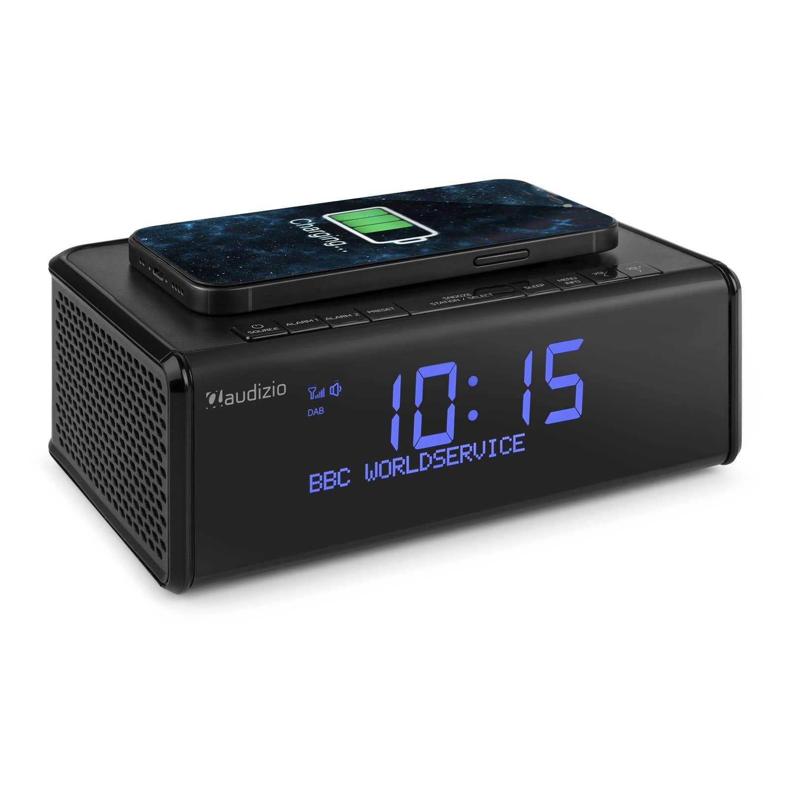 Audizio Cuneo DAB+ Radio mit Digitaluhr und Induktionslader - Radio Wecker