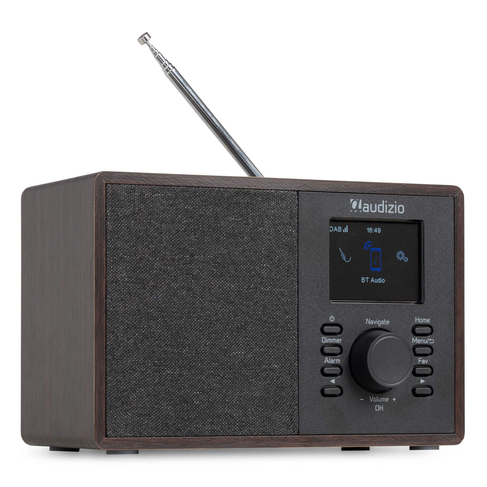 Audizio Cosa Internetradio – FM & DAB+ Radio – Kleines Radio mit Bluetooth – Dunkelbraun