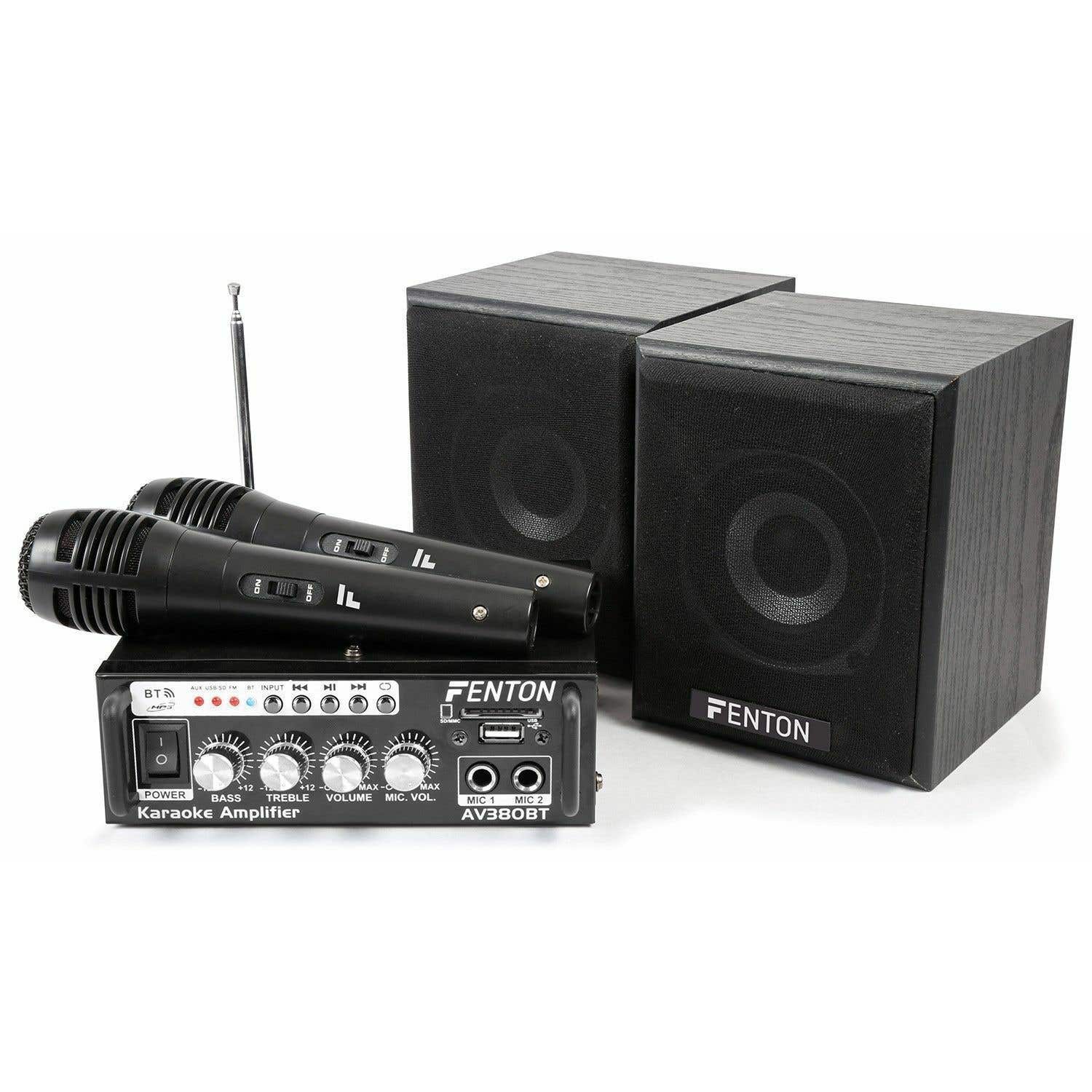 Fenton AV380BT Karaoke-Set mit USB und Bluetooth - Plug & Play