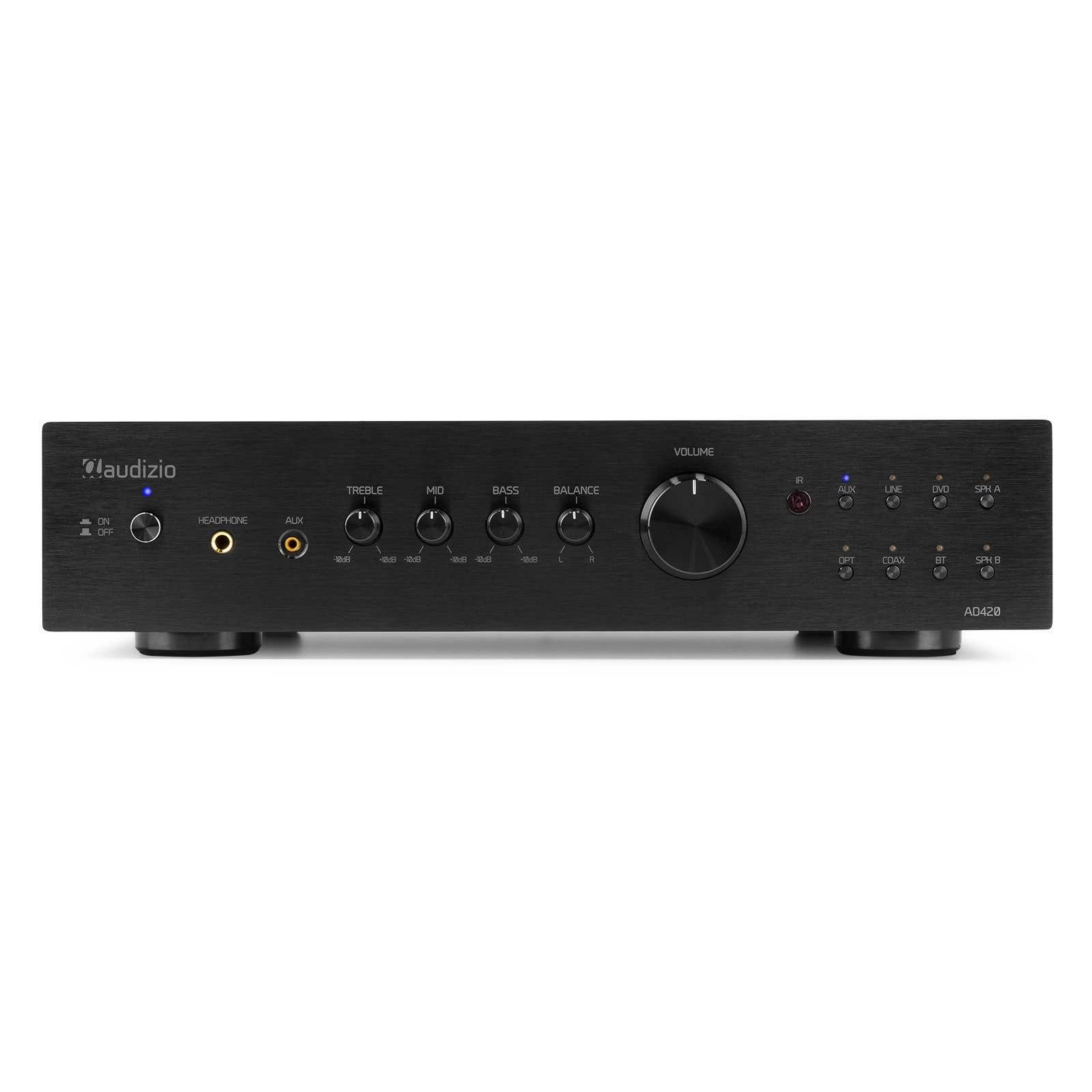 Audizio AD420B 4 Kanal HiFi Verstärker 400 Watt Amplifier - Schwarz