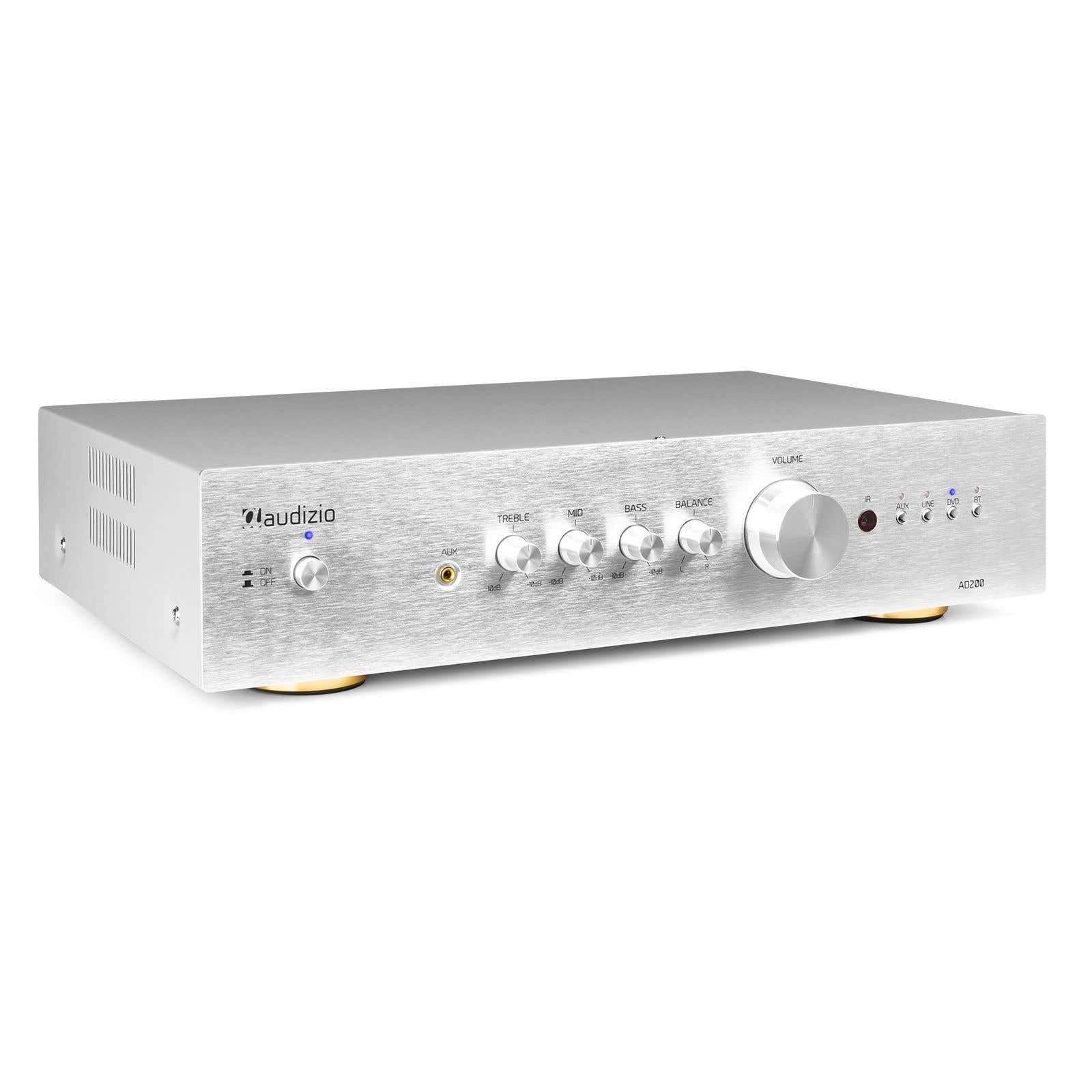 Audizio AD200A 2-Kanal HiFi Verstärker 2x 200 Watt Amplifier - Silber