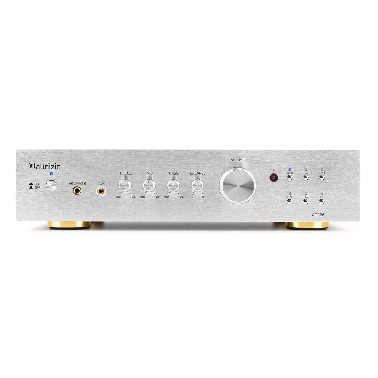 Audizio AD220A 2-Kanal HiFi Verstärker 2x200 Watt - Silber