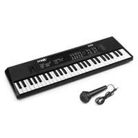MAX KD54 Keyboard – Anfänger & Kinder Keyboard – 54 Tasten – Akku & Mikrofon – Schwarz