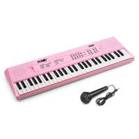MAX KD54 Keyboard – Anfänger & Kinder Keyboard – 54 Tasten – Akku & Mikrofon – Pink