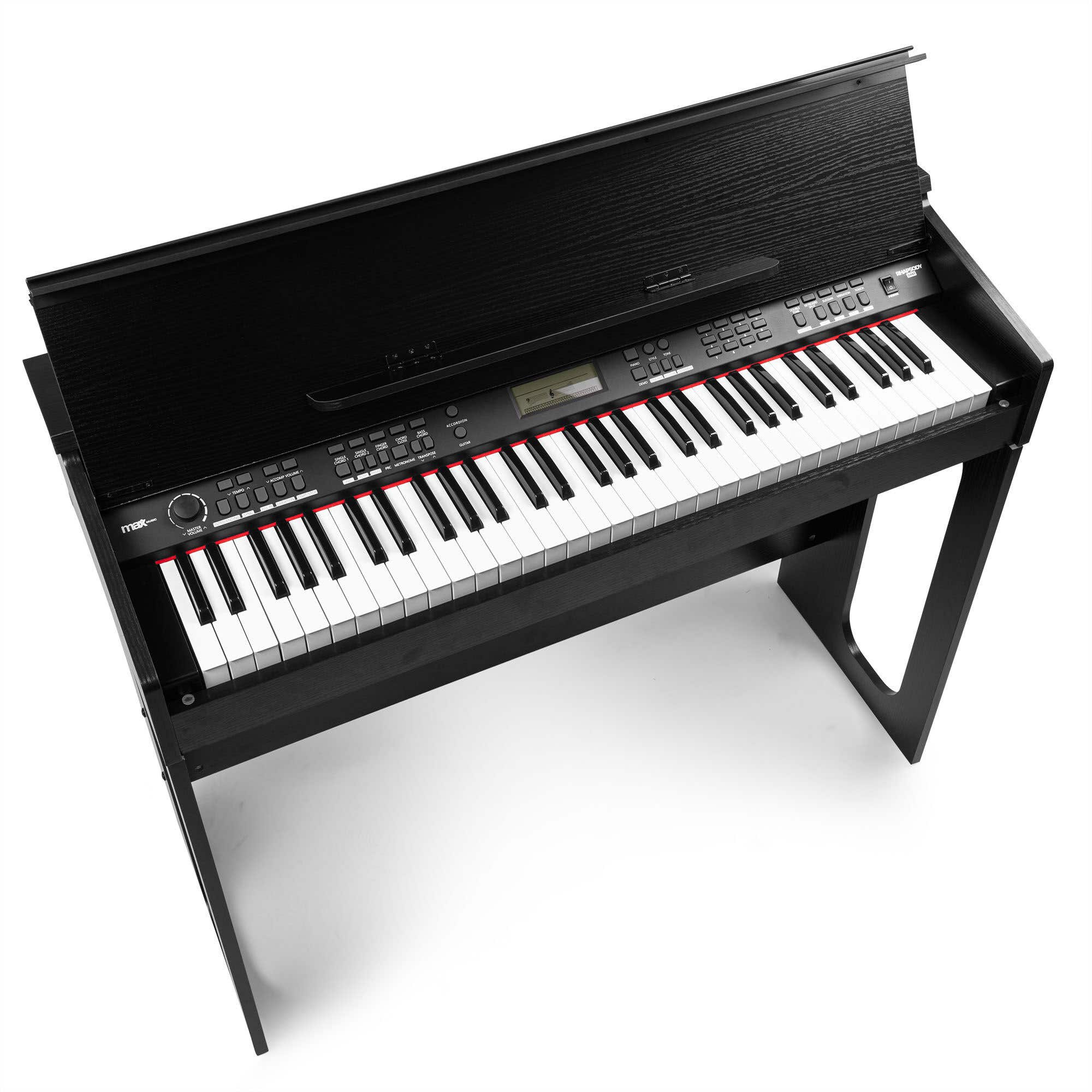 MAX RhapsodyDP61 Digitalpiano - Keyboard inkl. Tastaturklappe - 61 Tasten - Anschlagdynamik