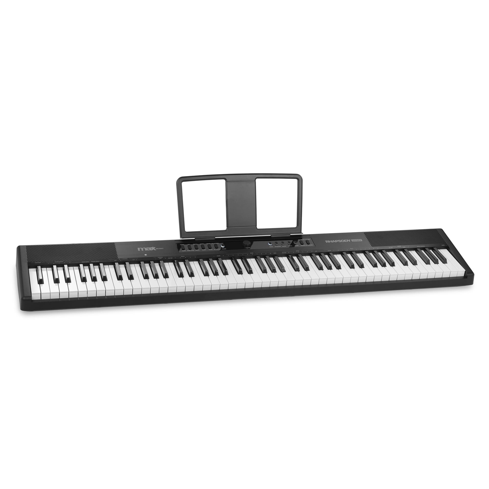 MAX RhapsodyDP88S Digitalpiano - Professionelles Keyboard mit 88 Full-Size Tasten - MIDI
